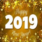 Happy New Year 2019  Edible image Cake topper decoration or Cupcake/Cookies