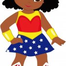 Wonder Woman Black/Ethic Edible image Cake topper decoration