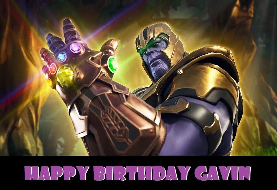 Avengers End Game Thanos Edible image Cake topper decoration