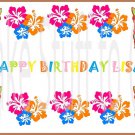 Hawaiian Hula Tiki Luau Party Edible Cake topper decoration