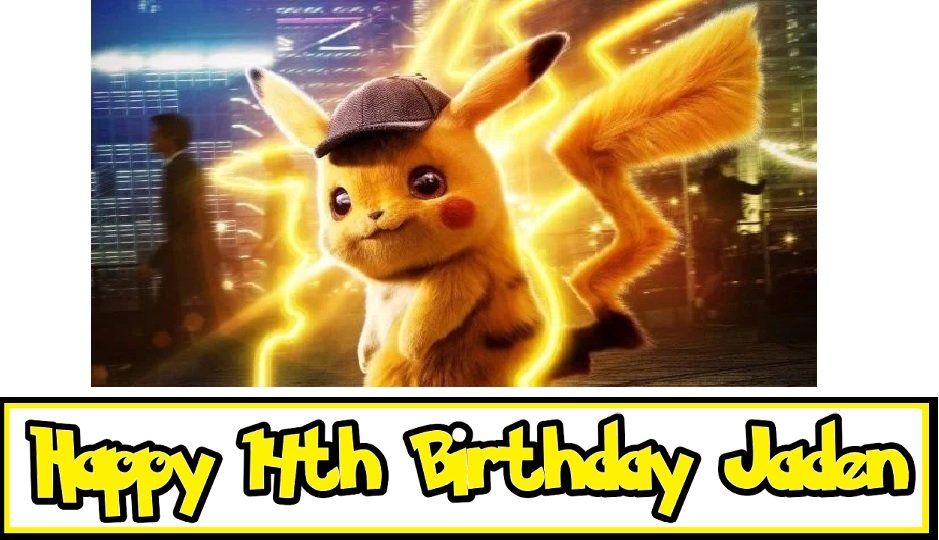 Detective Pikachu Edible image Cake topper decoration