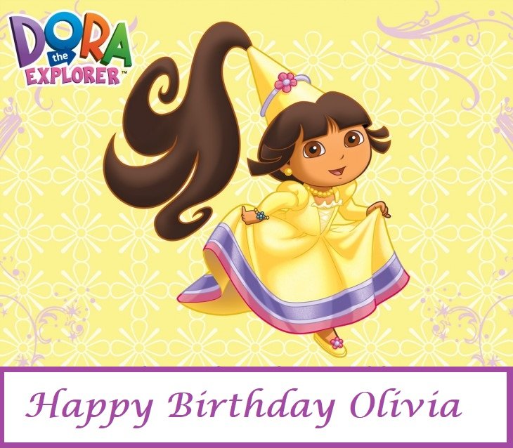 Princess Dora the Explorer Edible  image Cake topper decoration