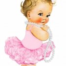 Baby Girl Shower Edible Cake Topper Princess Ballerina
