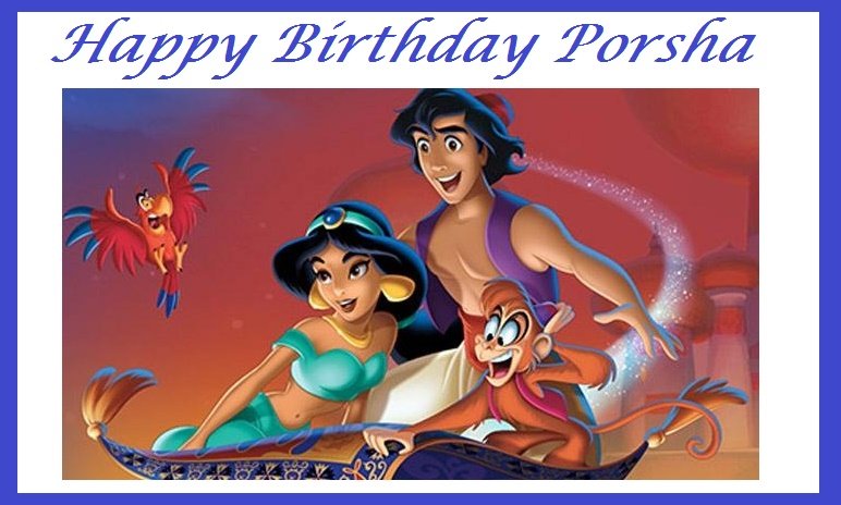 Aladdin Edible image Cake topper decoration