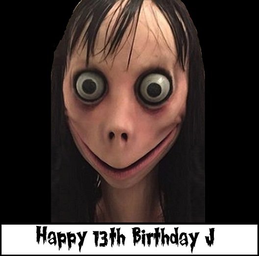 MoMo Scary Face  Edible image Cake topper