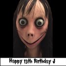 MoMo Scary Face  Edible image Cake topper
