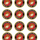 United States Marine Corps Logo Edible image Cup Cake topper decoration