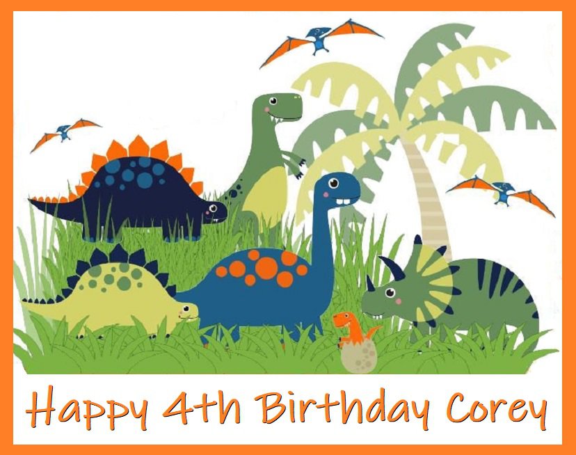 Dinosaurs  Edible image Cake topper decoration