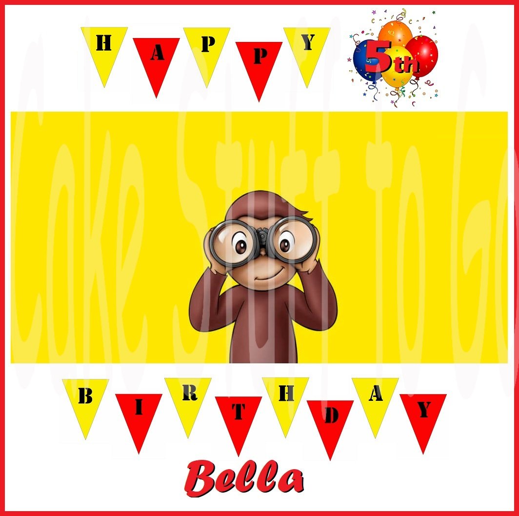 Curious George Edible image Cake topper