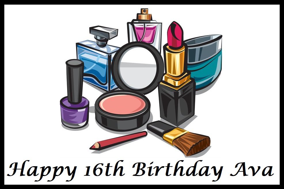 Makeup Edible image Cake topper decoration