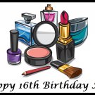 Makeup Edible image Cake topper decoration
