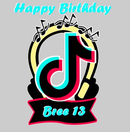 Tik Tok Edible image Cake topper decoration