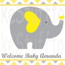 Baby Elephant Boy or Girl Baby Shower Edible Cake topper decoration