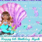 Mermaid Black/Ethnic Edible Cake topper decoration