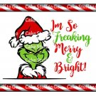 Christmas Grinch Edible Cake Topper Decoration