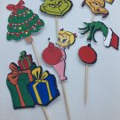 The Grinch Christmas Cup Cake Topper Decoration