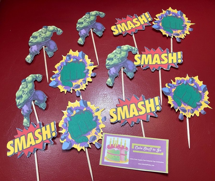 The Hulk  Cupcake Topper Decoration