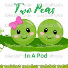 Two Peas In A Pod Baby Shower Edible Cake Topper