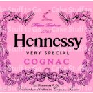Pink Hennessy  Label Edible Cake Topper