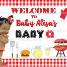 Black/Ethnic Baby Girl Baby Q Shower Edible Cake Topper