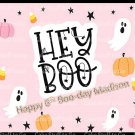Haloween Hey Boo  Edible Cake Topper