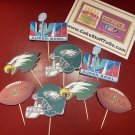 Philadelphia Eagles Super Bowl LVII 57 Cupcake Topper Decoration