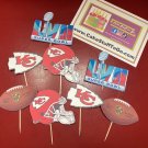 Kansas City Chiefs Super Bowl LVII 57 Cupcake Topper Decoration