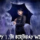 Wednesday Addams Rain Edible Cake Topper