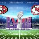 Super Bowl 58 Kansas City Chiefs  vs San Francisco 49ers Edible Cake Topper