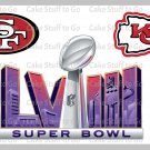 Super Bowl 58 Kansas City Chiefs  vs San Francisco 49ers Edible Cake Topper