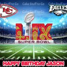 Super Bowl 59 Kansas City Chiefs  vs Philadelphia Eagles Edible Cake Topper