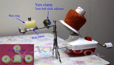 WOOL YARN WINDER with wax stand and Yarn clamp has tightness controller