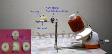 JUNBO WOOL YARN WINDER L2 with wax stand has tightness controller brothersinger