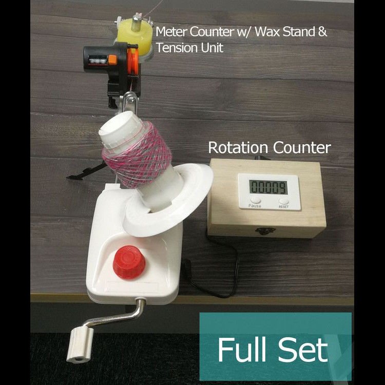 Standard Yarn Ball Winder With Electric Rotation Counter or Meter