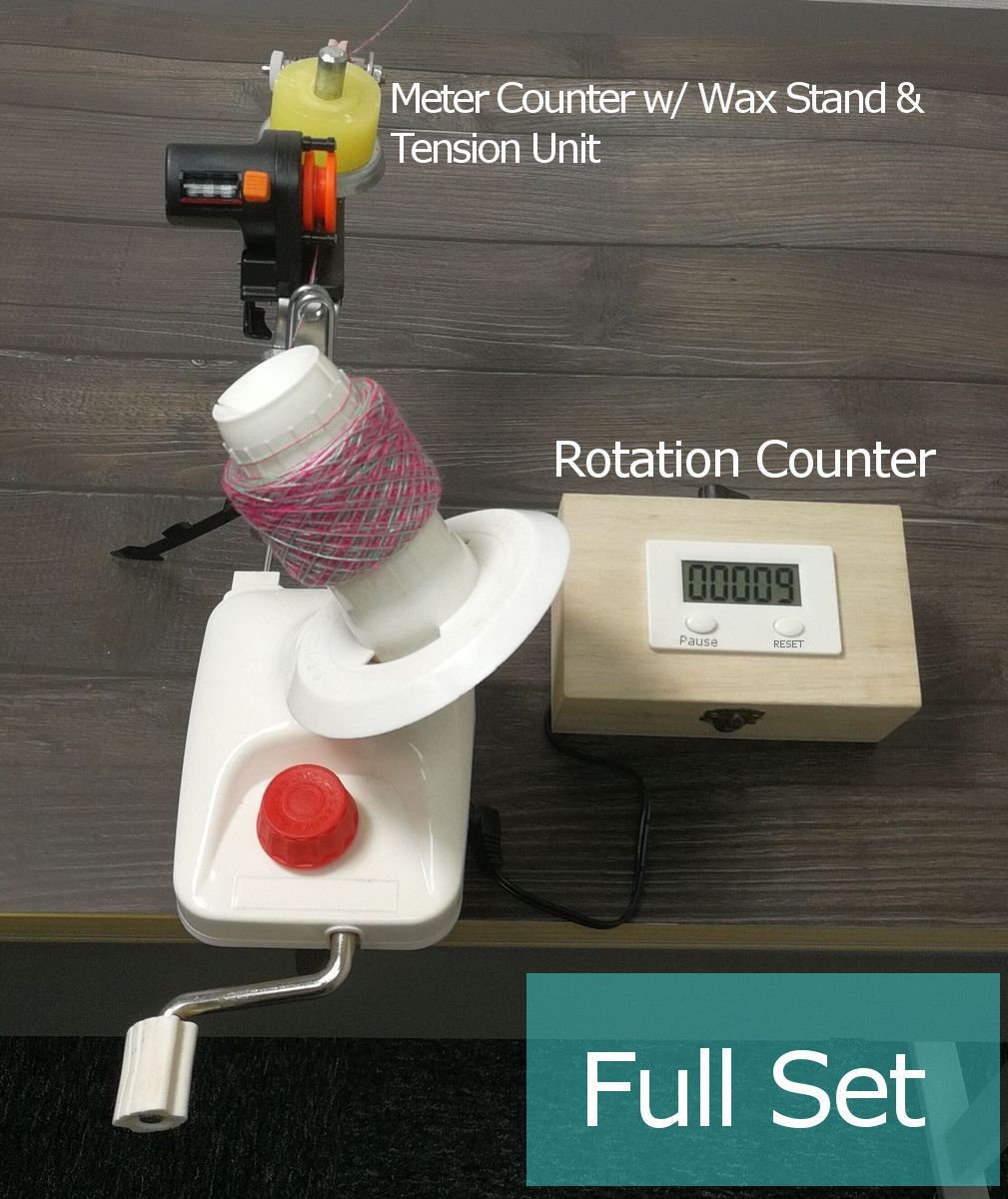 Standard Yarn Ball Winder With Electric Rotation Counter or Meter