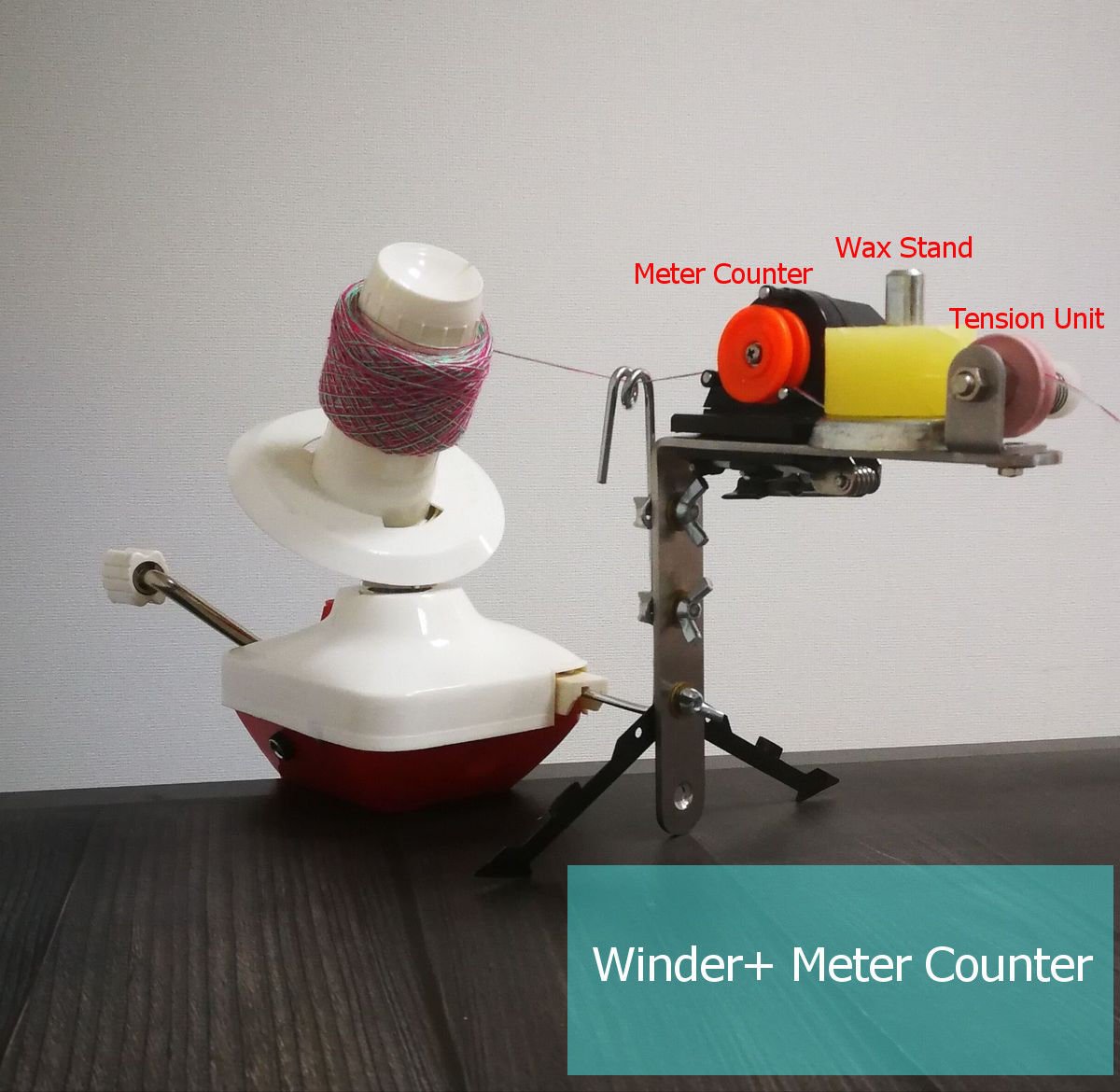 Standard Yarn Ball Winder With Electric Rotation Counter or Meter Length Counter