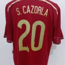 Spain Home Shirts 2013-2015 Adizero Authentic Jersey Sort Sleeve #20 Santi Cazorla