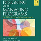 Ebook 978-1483388304 Designing and Managing Programs: An Effectiveness-Based Approach (SAGE Sourc