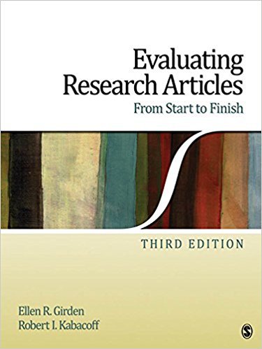Ebook 978-1412974462 Evaluating Research Articles From Start to Finish
