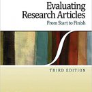 Ebook 978-1412974462 Evaluating Research Articles From Start to Finish