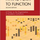 Ebook 978-1442211995 Fitting Form to Function: A Primer on the Organization of Academic Instituti