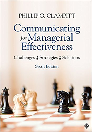 Ebook 978-1483358512 Communicating for Managerial Effectiveness: Challenges | Strategies | Soluti