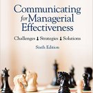 Ebook 978-1483358512 Communicating for Managerial Effectiveness: Challenges | Strategies | Soluti