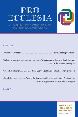 Ebook Pro Ecclesia Vol 22-N2: A Journal of Catholic and Evangelical Theology