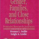 Ebook 978-0803952089 Gender, Families and Close Relationships: Feminist Research Journeys (Curren