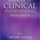 Ebook 978-1412917179 Handbook of Clinical Interviewing With Adults