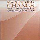 Ebook 978-0761911302 Therapist Guide for Maintaining Change: Relapse Prevention for Adult Male Pe