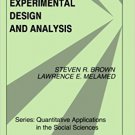 Ebook 978-0803938540 Experimental Design and Analysis (Quantitative Applications in the Social Sc