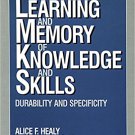 Ebook 978-0803957596 Learning and Memory of Knowledge and Skills: Durability and Specificity