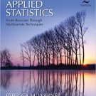 Ebook 978-1412991346 Applied Statistics: From Bivariate Through Multivariate Techniques